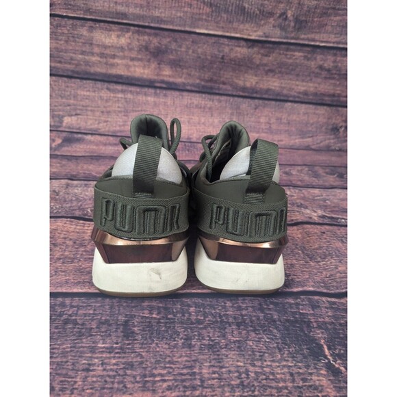 Puma Green Bronze Muse Metal Sz US7 Fashionable Footwear Rose Gold accents - Picture 6 of 9